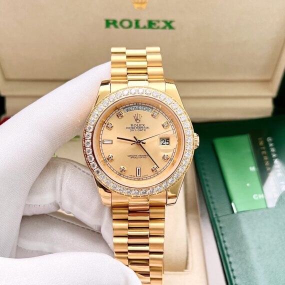 Rolex Day-Date Japanese Men’S Watch With Cheap Stones 40Mm