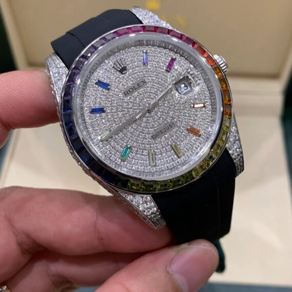 Rolex Men’s Watch Super Premium Rolex Full Diamond 7 Colors Swiss 41mm