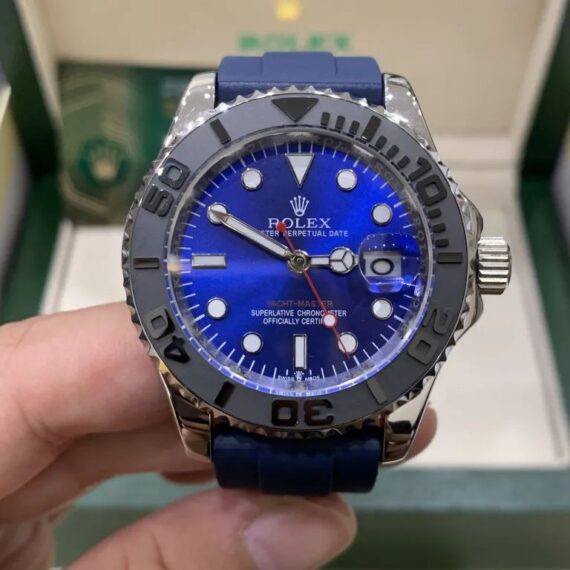 Rolex Yacht Master Japanese Rubber Band Automatic Men’s Watch Blue