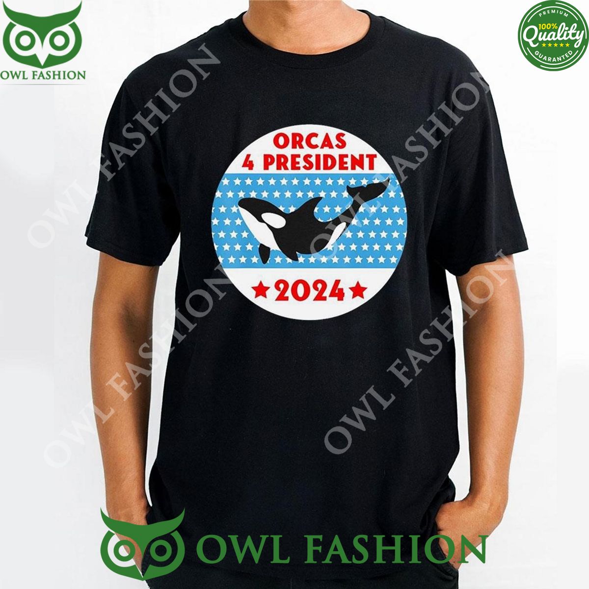 2024 Orcas 4 President Whale t Shirt