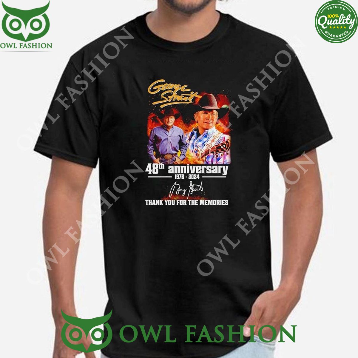 48th Anniversary 1976 2024 Thank You For The Memories George Strait Signature t Shirt