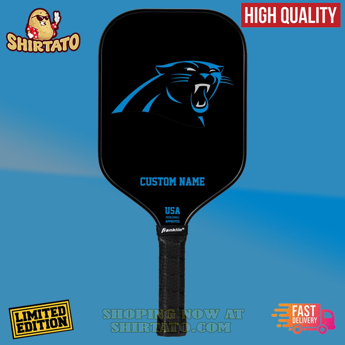 Pickleball Paddle The Ultimate Guide to Finding Your Perfect Paddle 6 Carolina Panthers NFL Team Custom Name Pickleball Paddle