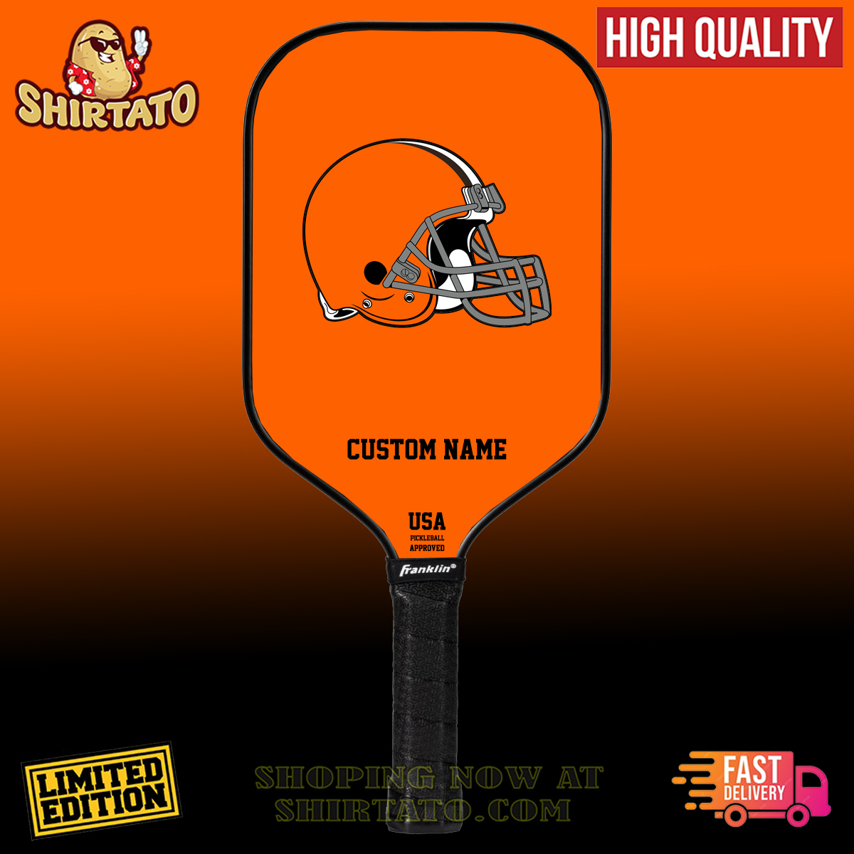 Pickleball Paddle The Ultimate Guide to Finding Your Perfect Paddle 9 Cleveland Browns NFL Team Custom Name Pickleball Paddle