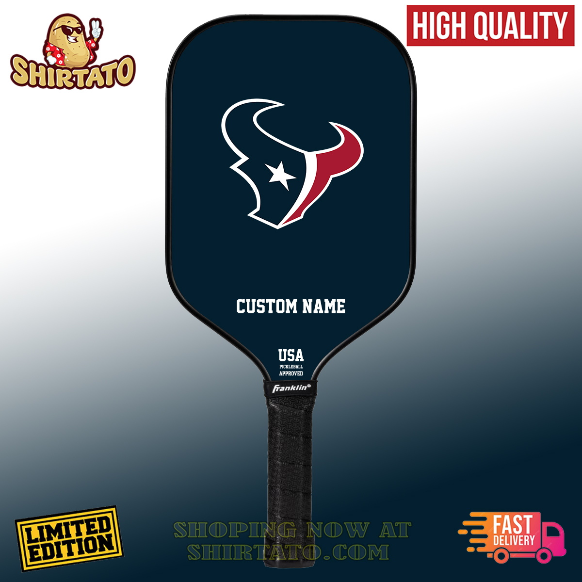 Pickleball Paddle The Ultimate Guide to Finding Your Perfect Paddle 14 Houston Texans NFL Team Custom Name Pickleball Paddle