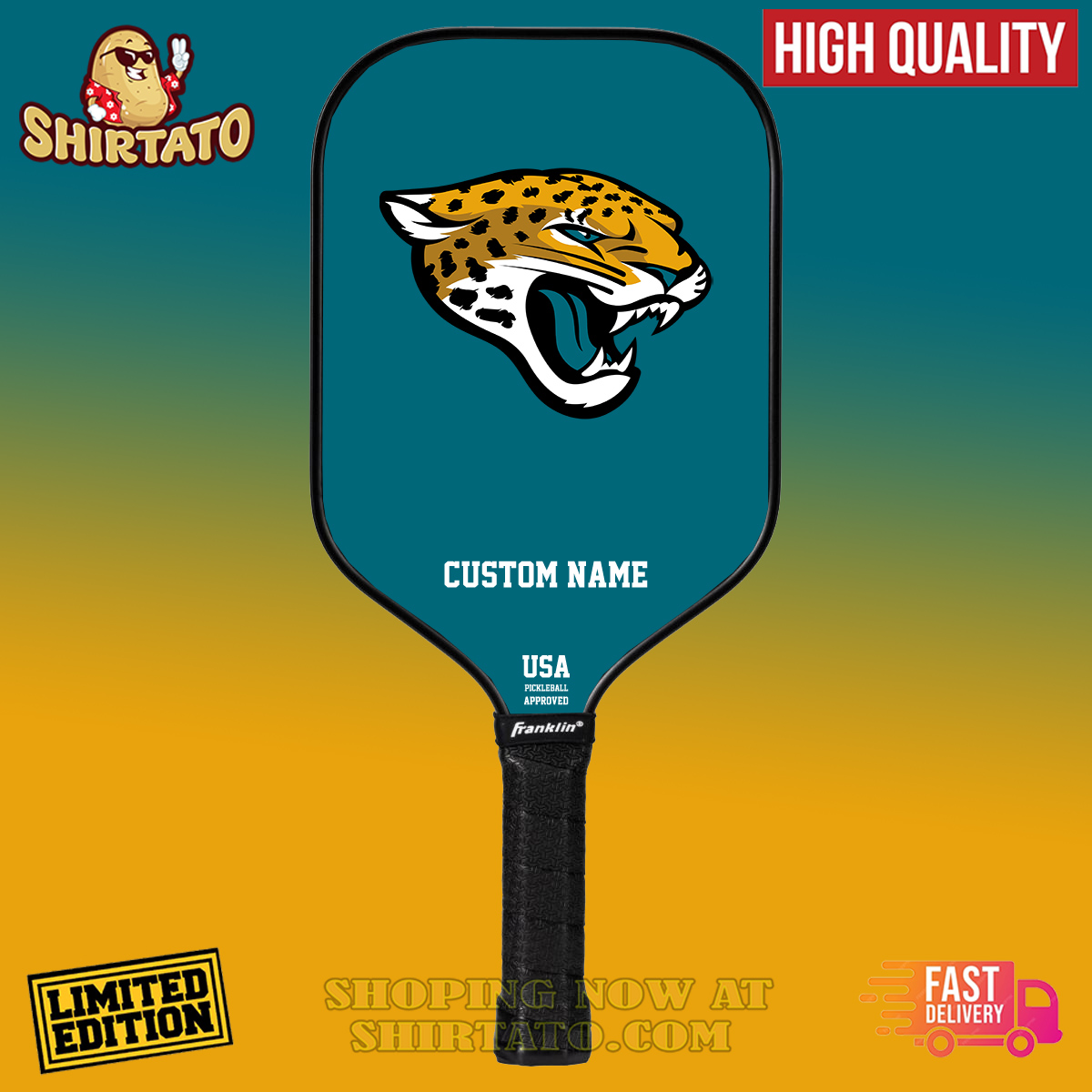 Pickleball Paddle The Ultimate Guide to Finding Your Perfect Paddle 16 Jacksonville Jaguars NFL Team Custom Name Pickleball Paddle