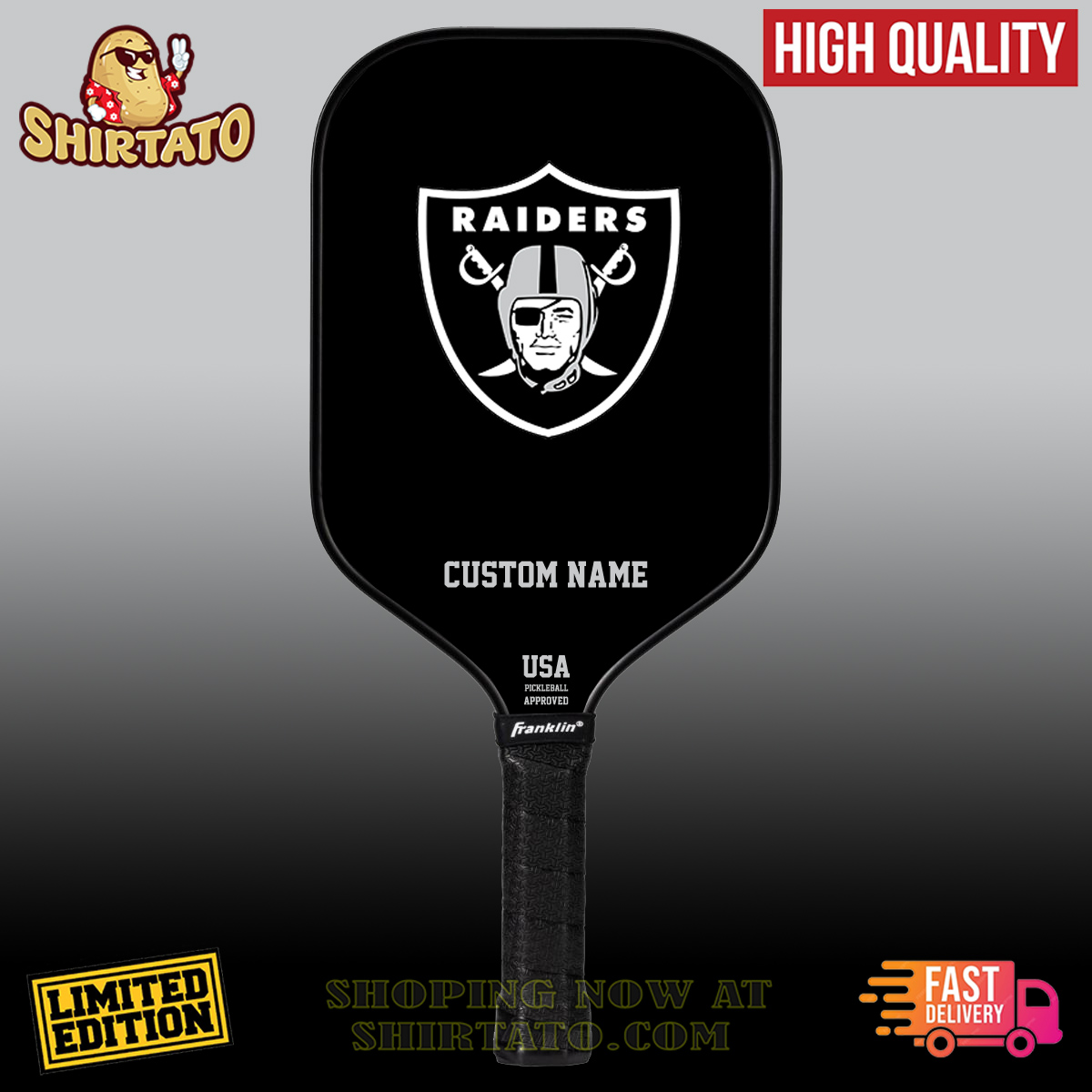 Pickleball Paddle The Ultimate Guide to Finding Your Perfect Paddle 18 Las Vegas Raiders NFL Team Custom Name Pickleball Paddle