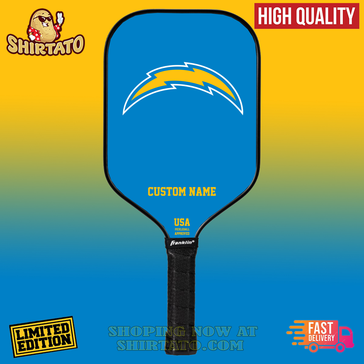 Pickleball Paddle The Ultimate Guide to Finding Your Perfect Paddle 19 Los Angeles Chargers NFL Team Custom Name Pickleball Paddle