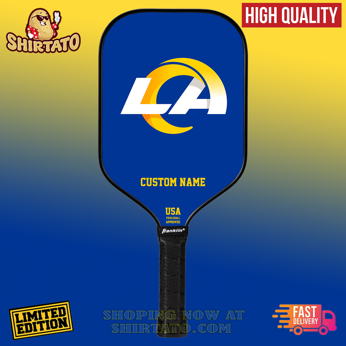 Pickleball Paddle The Ultimate Guide to Finding Your Perfect Paddle 20 Los Angeles Rams NFL Team Custom Name Pickleball Paddle