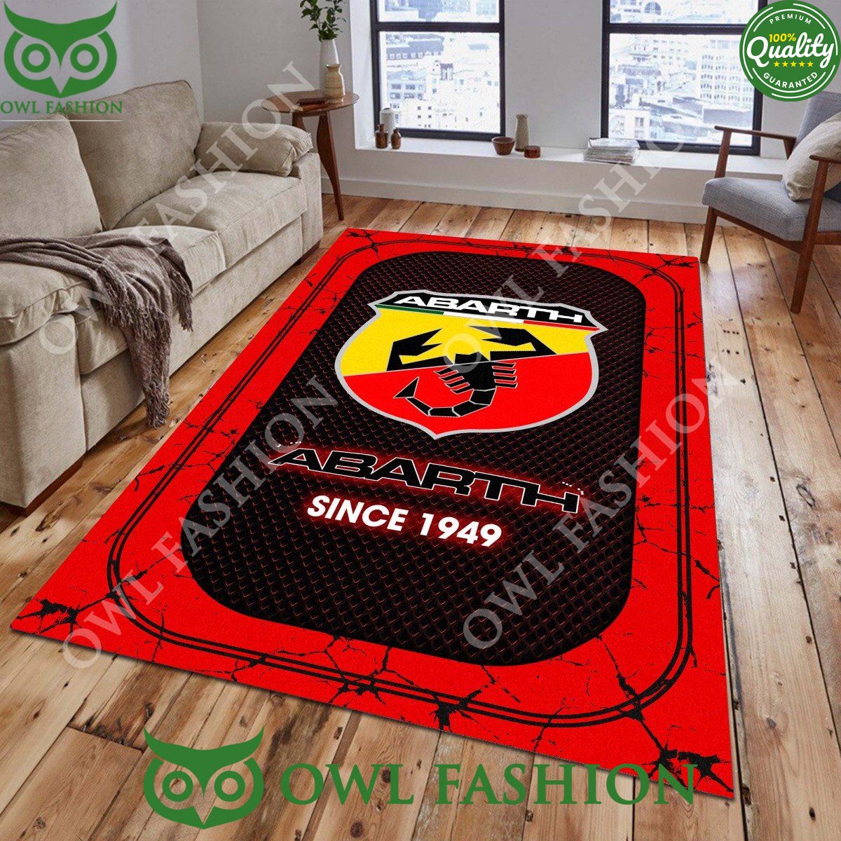 Abarth Since 1949 Italian stone marble Rug Carpet for living room