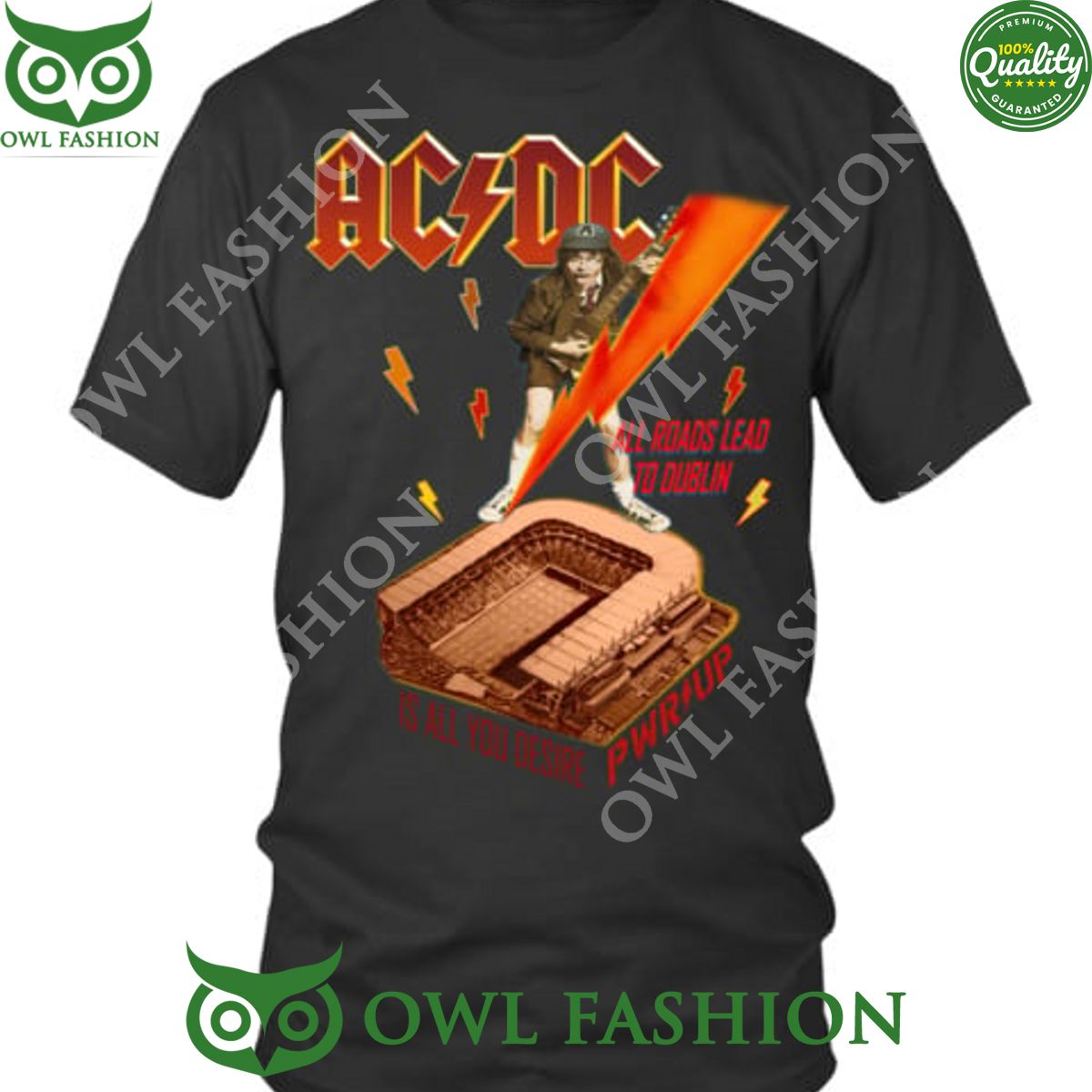 ACDC Dublin Ireland For those about to rock Croke Park 17 August PWRUP 2024 t shirt