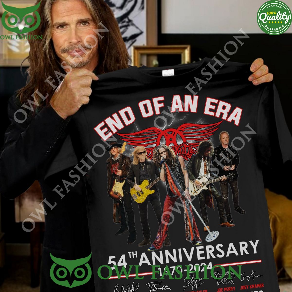 Aerosmith End of an Era 54th Anniversary 1970 2024 thank you for the memories t shirt