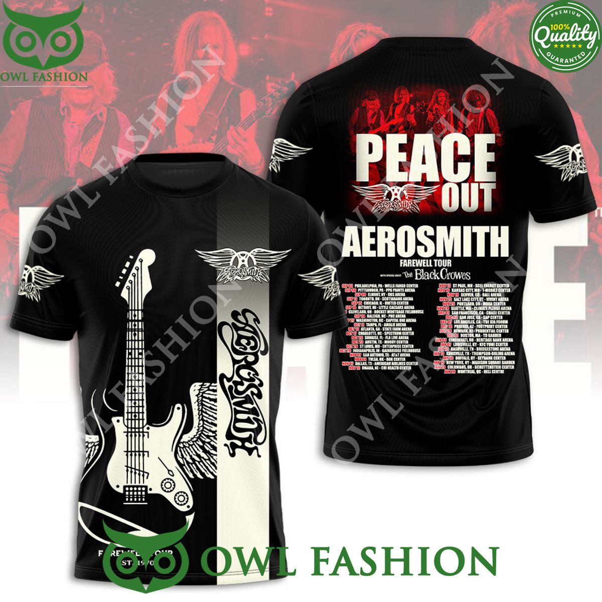 Aerosmith Peace Out Farewell Tour 3D Tshirt