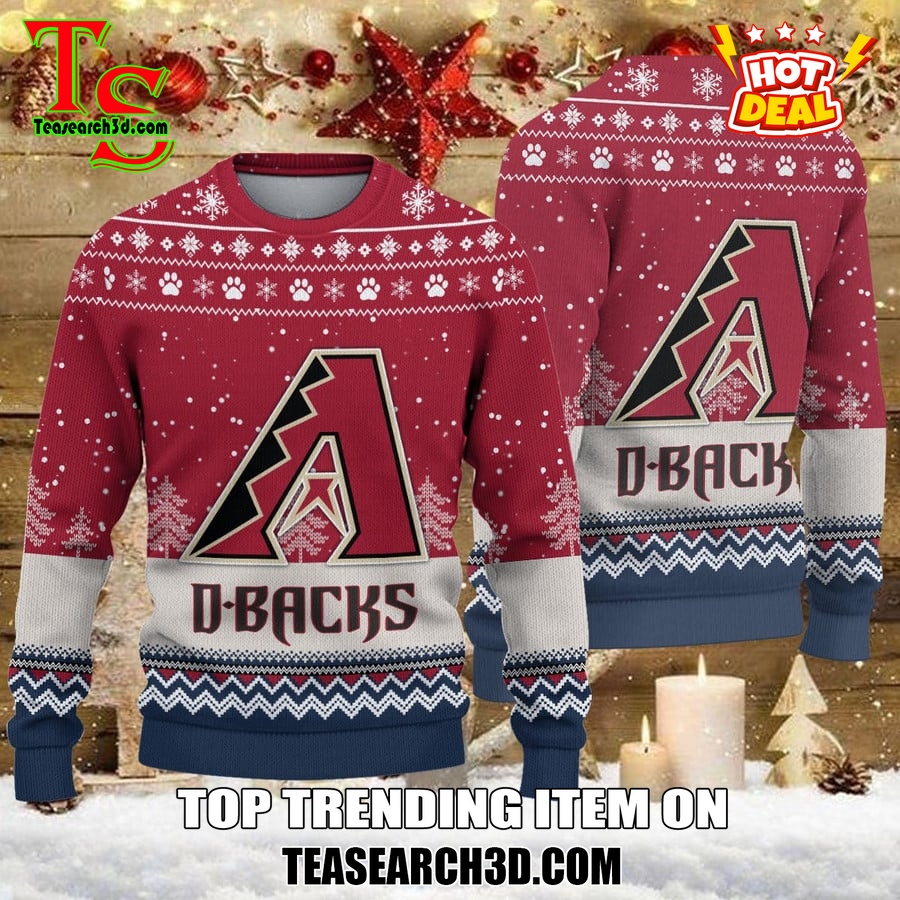 MLB Baseball Basic Ugly Christmas Sweater 2 Arizona Diamondbacks MLB Ugly Christmas Sweater