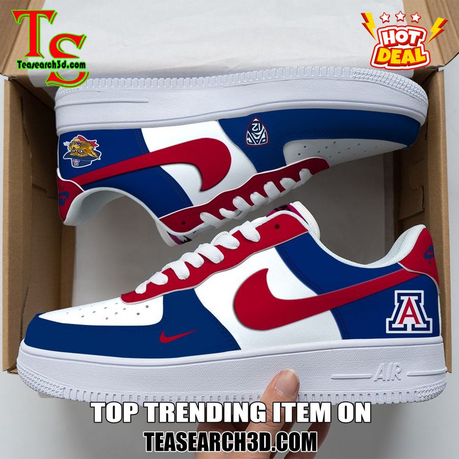 Amazing Nike Logo Air Force 1 Nike Shoes, Sport Team AF1 Shoes 3 Arizona Wildcats Custom Nike Logo AF1 Shoes