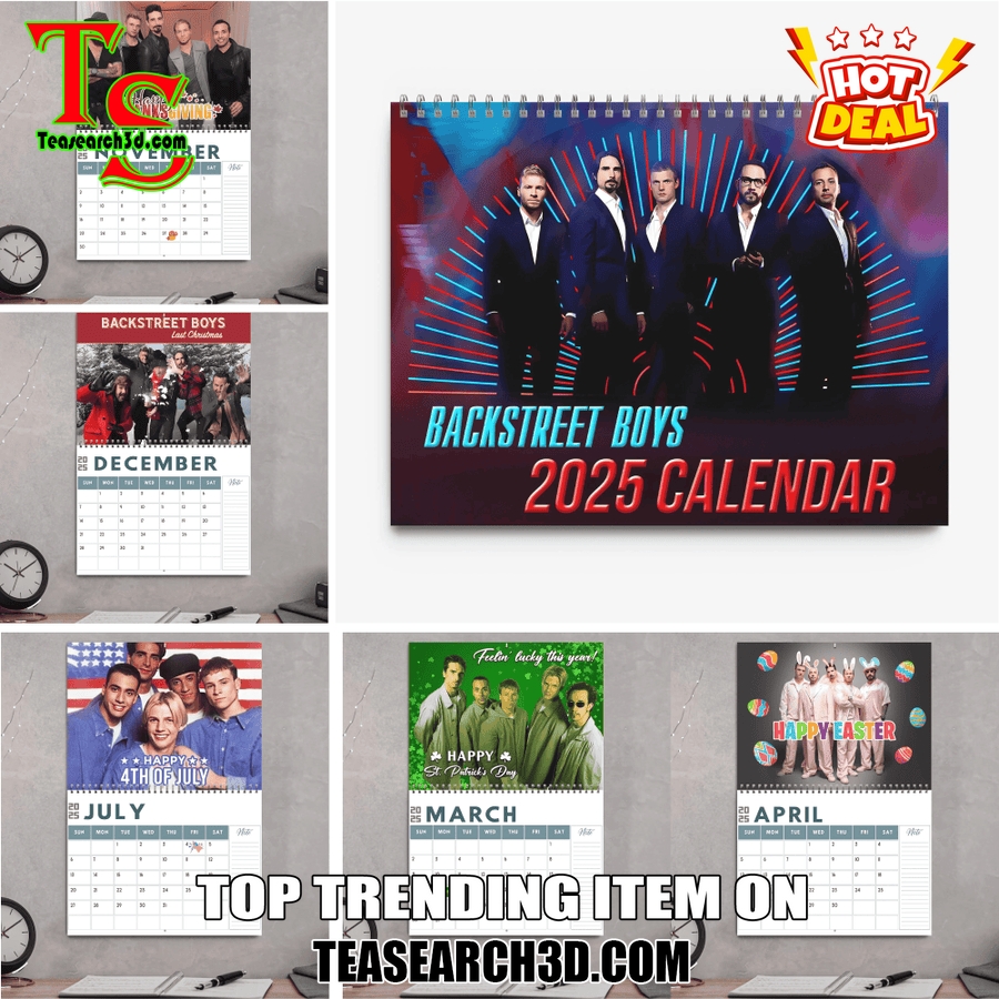 Music Wall Hanging Calendar 2025 3 Backstreet Boys 2025 Wall Hanging Calendar