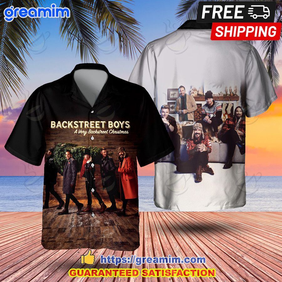backstreet boys a very backstreet christmas hawaiian shirt 1 zA5nI