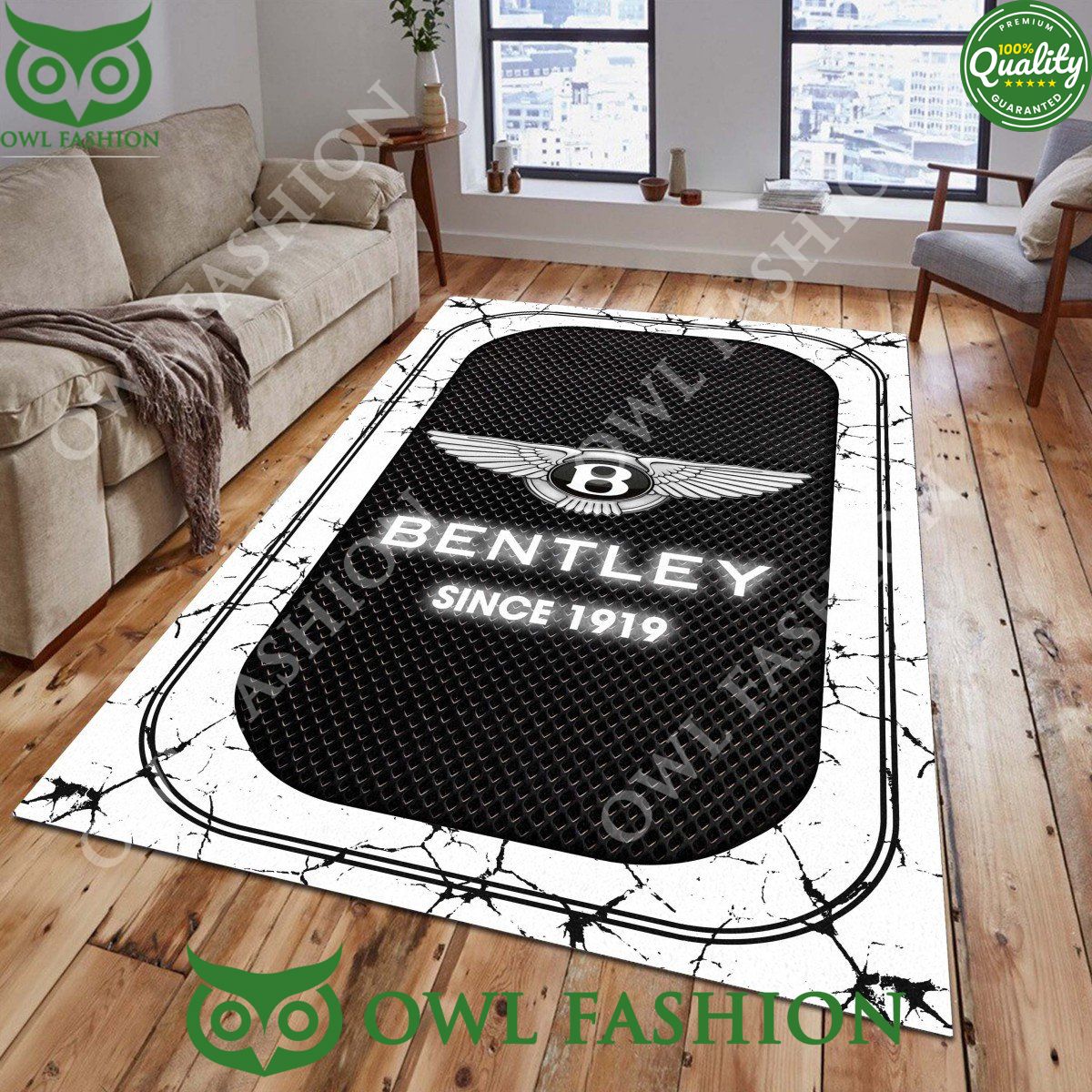 Bentley 1919 Car Brand Living Room Stone Marble Carpet