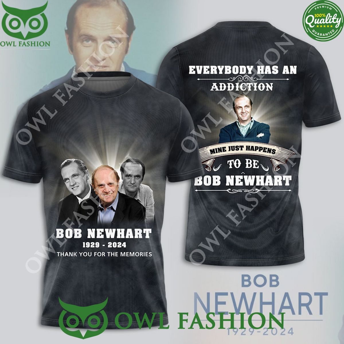 Bob Newhart 1929 2024 thank you for the memories 3D T Shirt