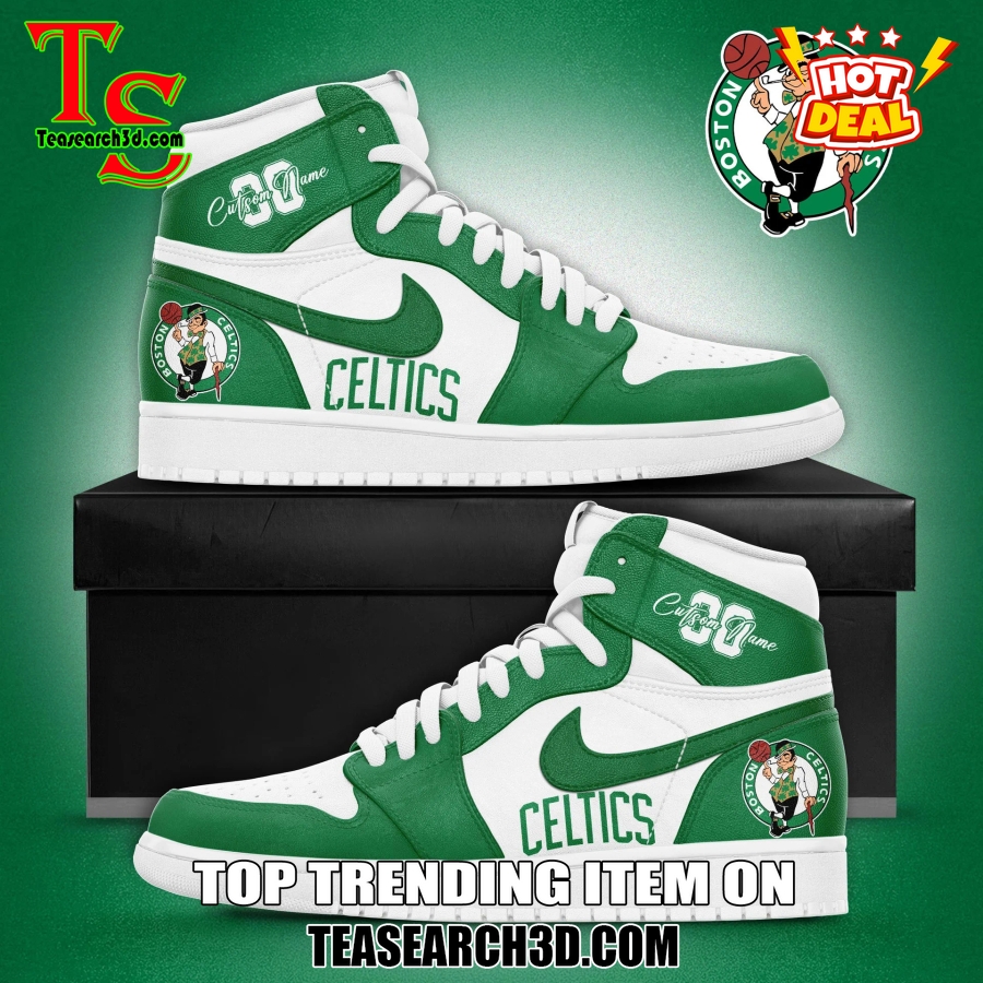 New Trending Air Jordan High Top Shoes 150125 5 Boston Celtics Personalized Air Jordan High Top Shoes