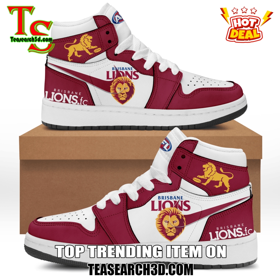 New Trending Air Jordan High Top Shoes 150125 6 Brisbane Lions AFL Air Jordan High Top Shoes