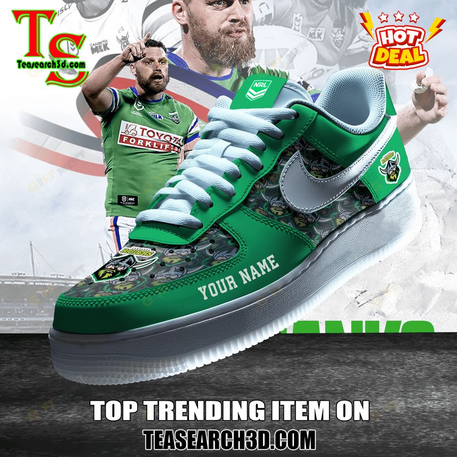 New Trending Sneaker Best Gift For Fans 4 Canberra Raiders NRL Custom Name Air Force Sneaker
