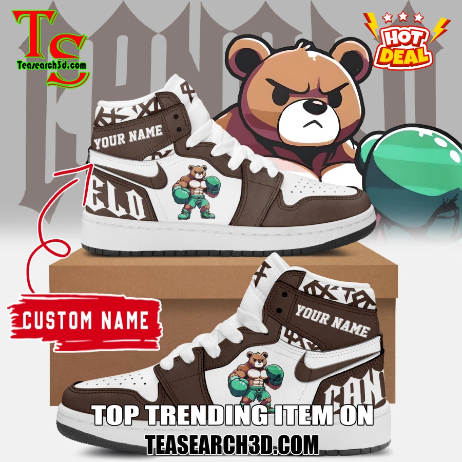 New Trending Air Jordan High Top Shoes 150125 10 Canelo Alvarez Bear Custom Air Jordan High Top Shoes
