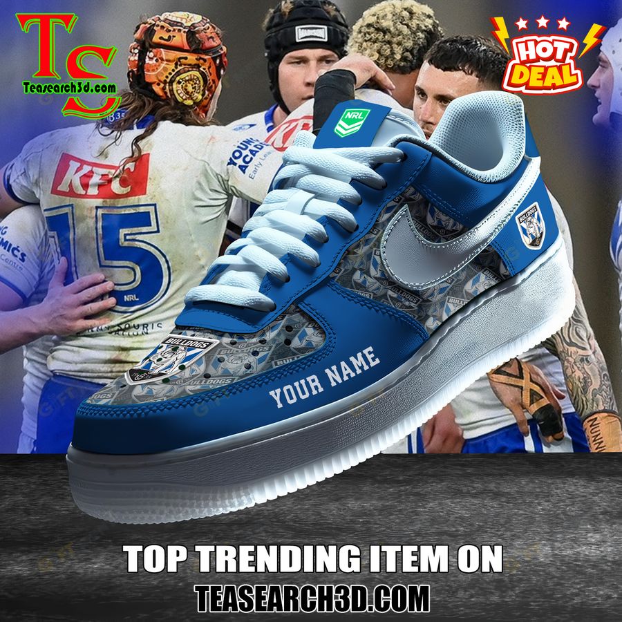 New Trending Sneaker Best Gift For Fans 5 Canterbury-Bankstown Bulldogs NRL Custom Name Air Force Sneaker
