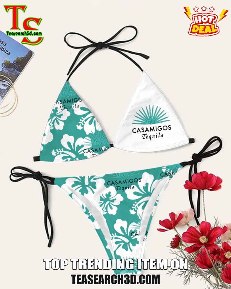 Drink Bikini Women Summer Sale 2024 4 Casamigos Tequila Hibiscus Floral Triangle Bikini Set