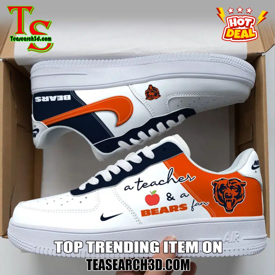 Top Hot Air Force Shoes NFL New Trending 2024 7 Chicago Bears Custom Job Nike Air Force Shoes
