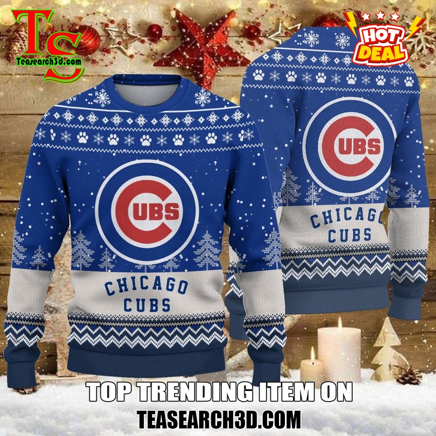 MLB Baseball Basic Ugly Christmas Sweater 6 Chicago Cubs MLB Ugly Christmas Sweater