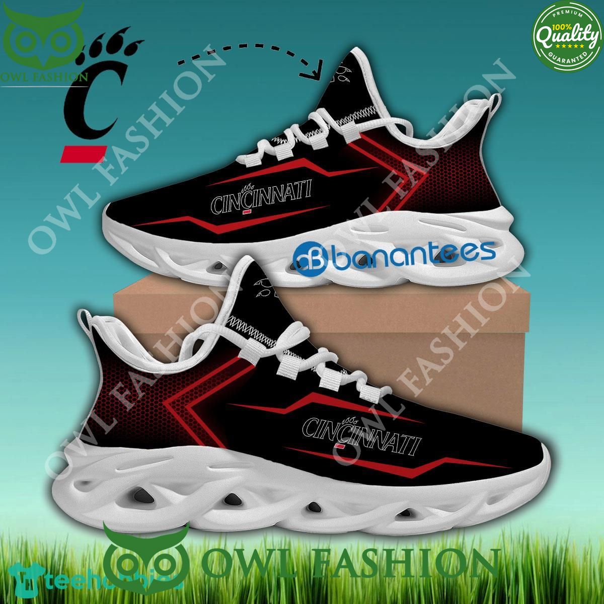 Cincinnati Bearcats Football Champion Chunky Sneaker Max Soul Shoes