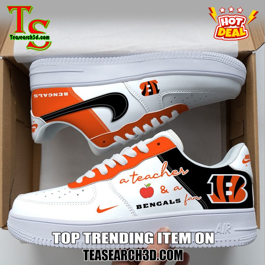 Top Hot Air Force Shoes NFL New Trending 2024 8 Cincinnati Bengals Custom Job Nike Air Force Shoes