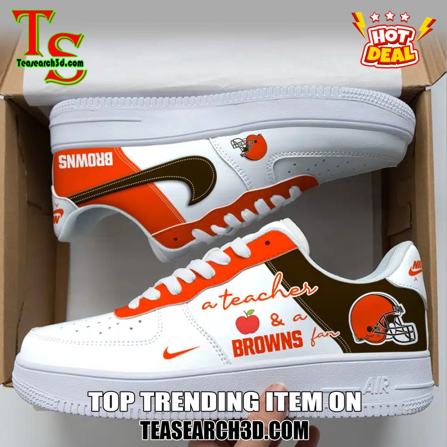 Top Hot Air Force Shoes NFL New Trending 2024 9 Cleveland Browns Custom Job Nike Air Force Shoes