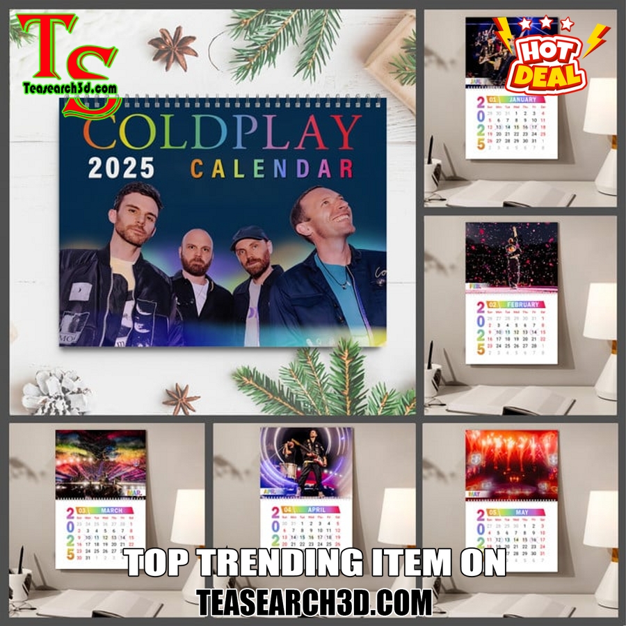 Hot Calendar Quick and Easy Buy Online 8 Coldplay Band 2025 Wall Hanging Calendar