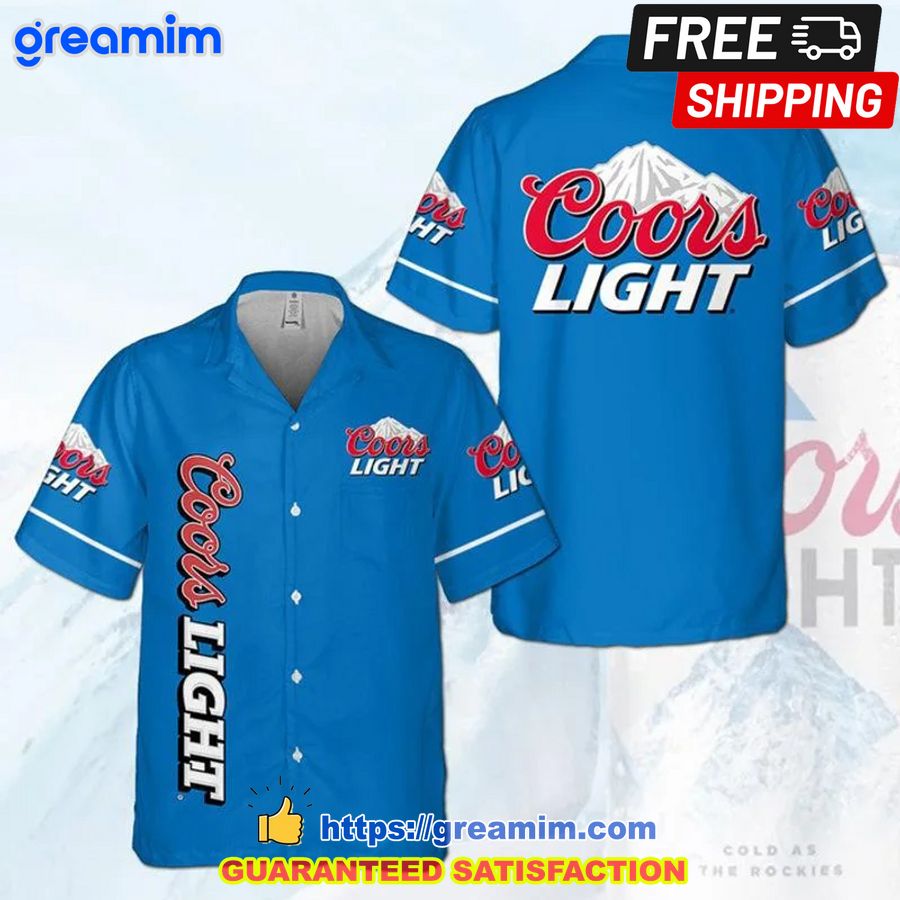 coors light blue summer hawaiian shirt 1 cBSco