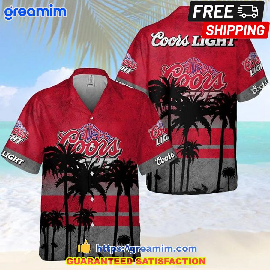 coors light tropical red hawaiian shirt 1 tn7XA