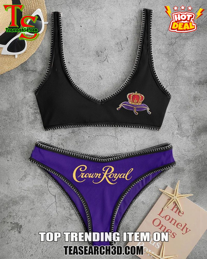 Top Hot Trending Women Drink High Waisted Bikini Sets 13 Crown Royal Purple High Waisted Bikini Sets