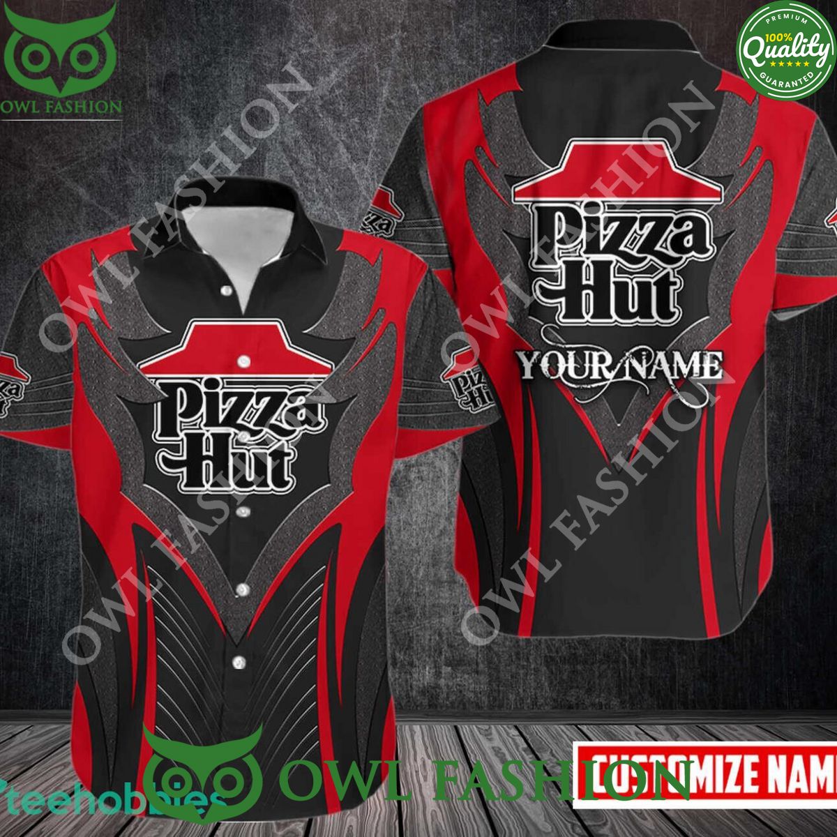 Custom Name Pizza Hut New design 3D Printed Hawaiian Shirt