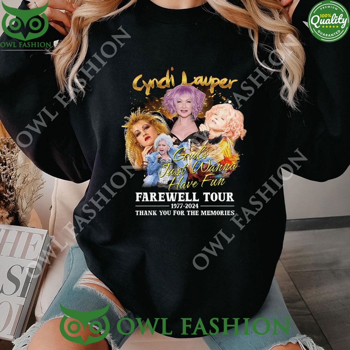 Cyndi Lauper Farewell Tour 1977 2024 Thank You For Joyfulness sweatshirt