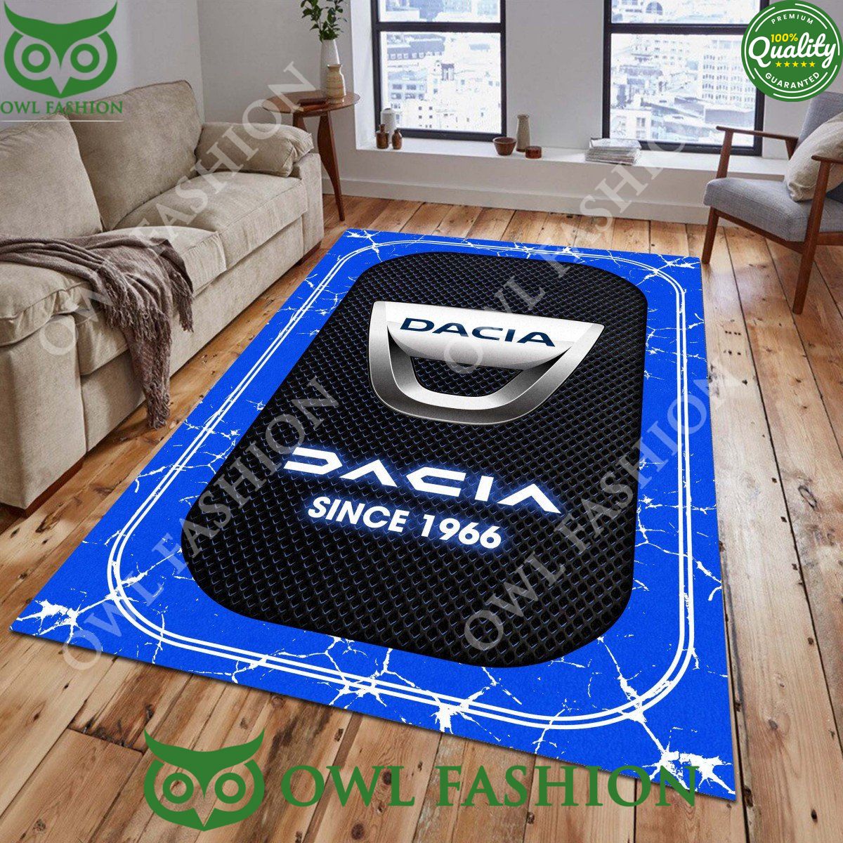 Dacia 1966 Car Brand Living Room Stone Marble Carpet