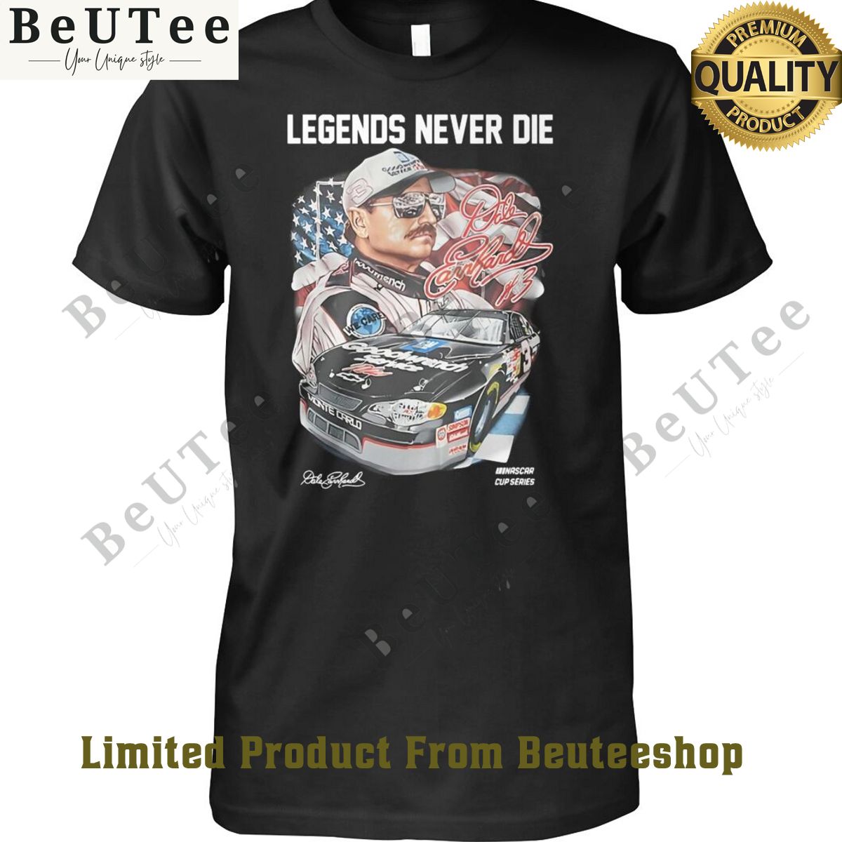 Dale Earnhardt Racing Legends never die Nascar Winston Cup series t shirt