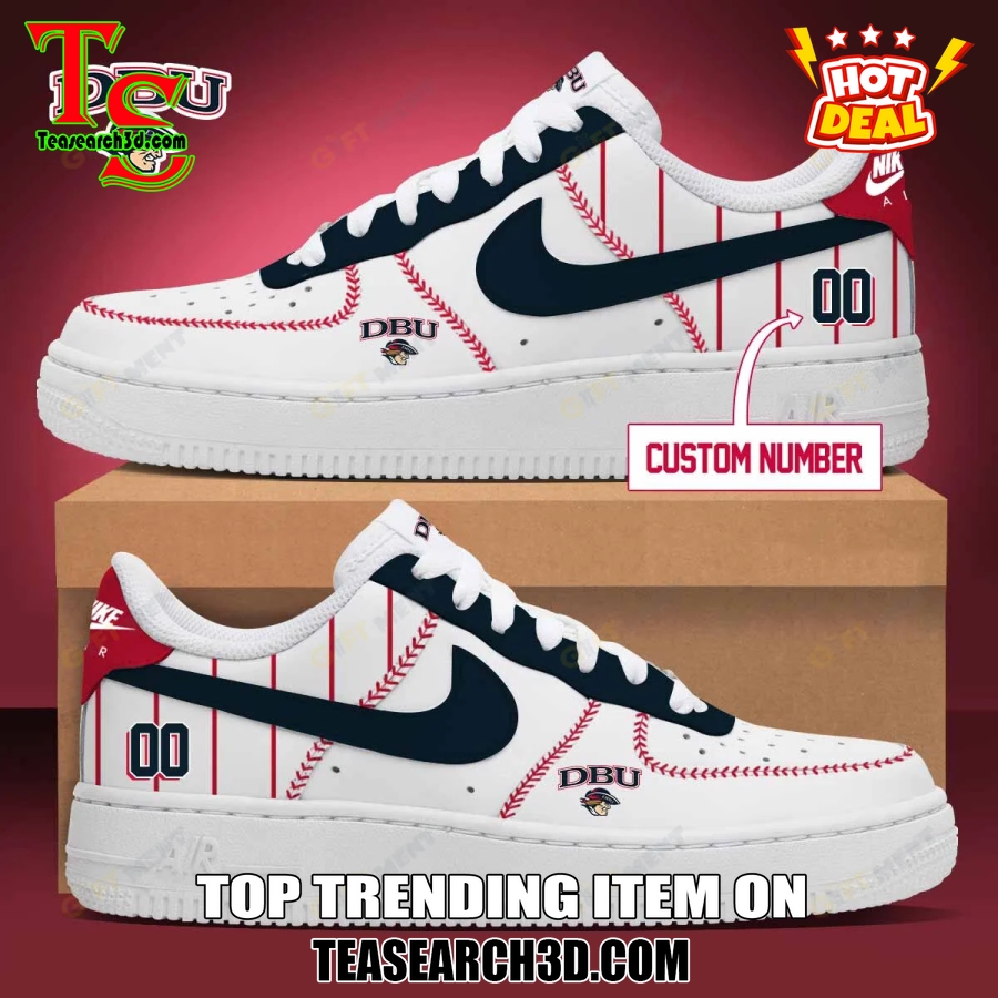 Amazing NCAA Air Force Sneakers Shoes 6 Dallas Baptist Patriots Baseball Custom Air Force Sneakers