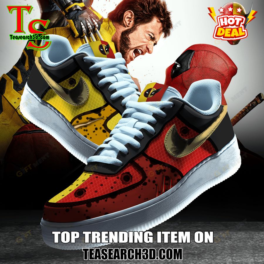 New Trending Sneaker Best Gift For Fans 7 Deadpool & Wolverine Premium Air Force Sneaker