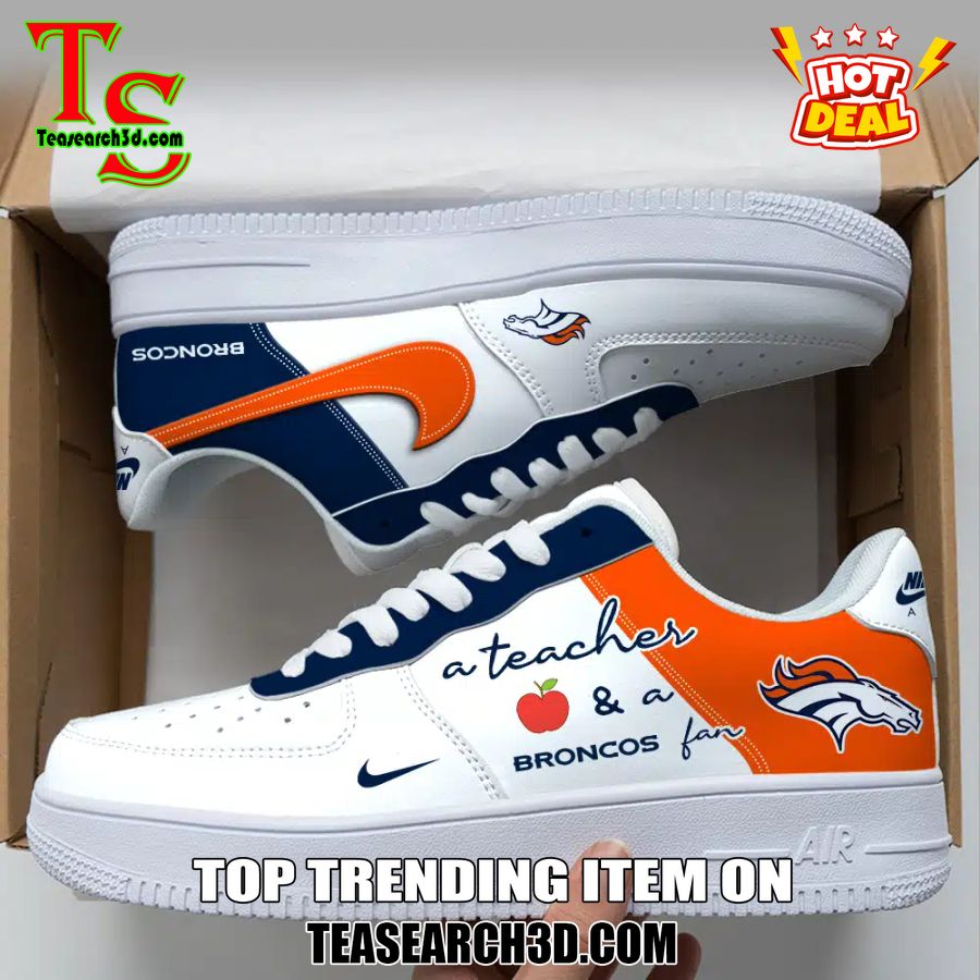 Top Hot Air Force Shoes NFL New Trending 2024 11 Denver Broncos Custom Job Nike Air Force Shoes