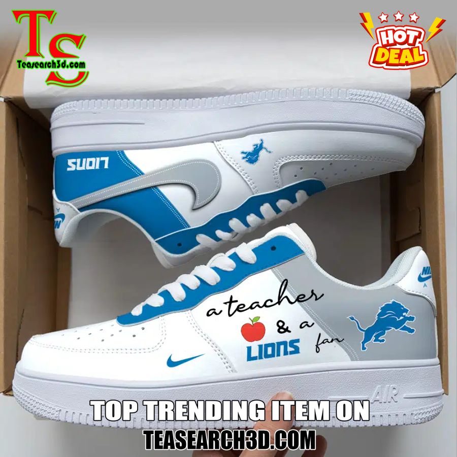 Top Hot Air Force Shoes NFL New Trending 2024 12 Detroit Lions Custom Job Nike Air Force Shoes