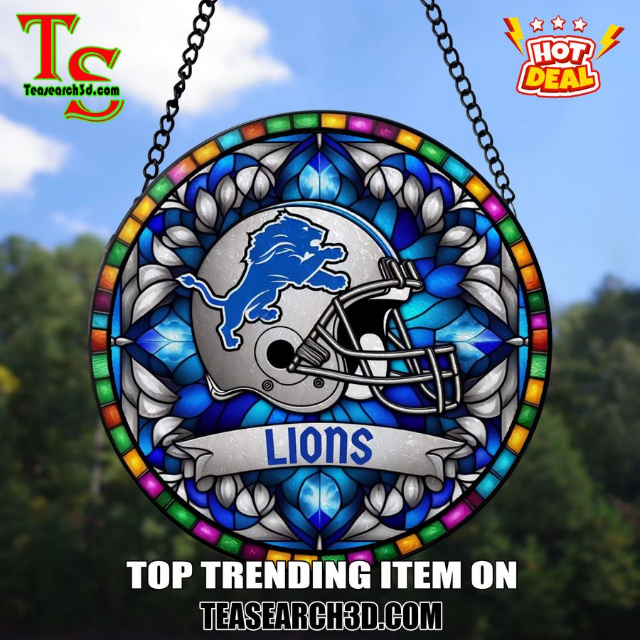 Hot Stained Glass Suncatchers ideas in 2024 4 Detroit Lions Stained Glass Suncatcher Ornament