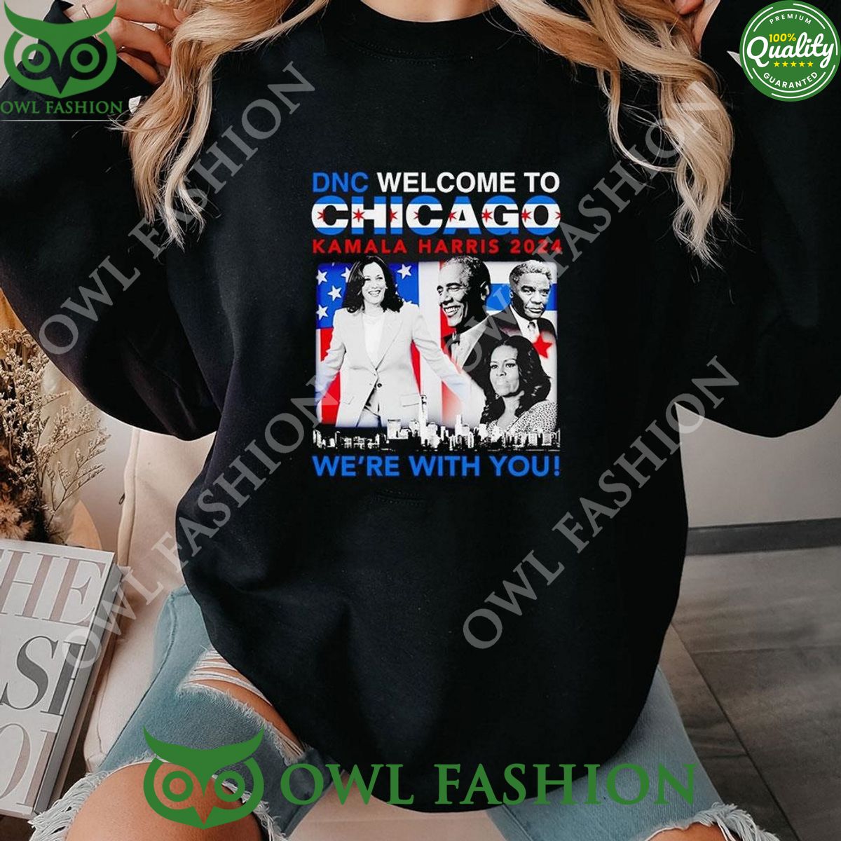 DNC Welcome To Chicago Kamala Harris 2024 Were With You Shirt