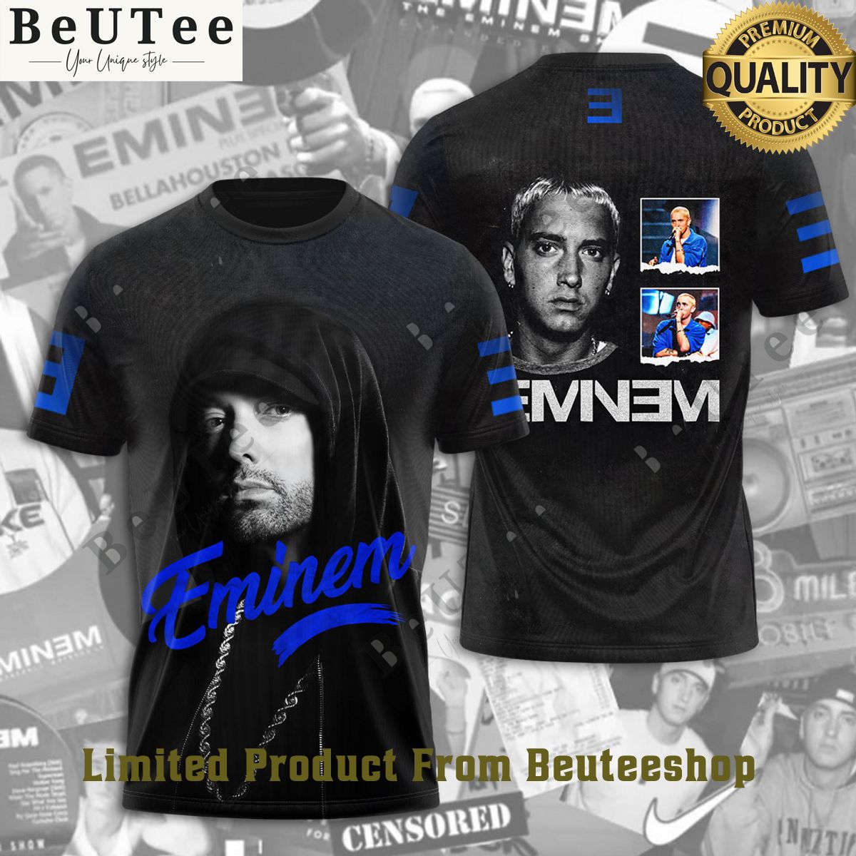 Eminem American rapper Rap Legend 3D t shirt