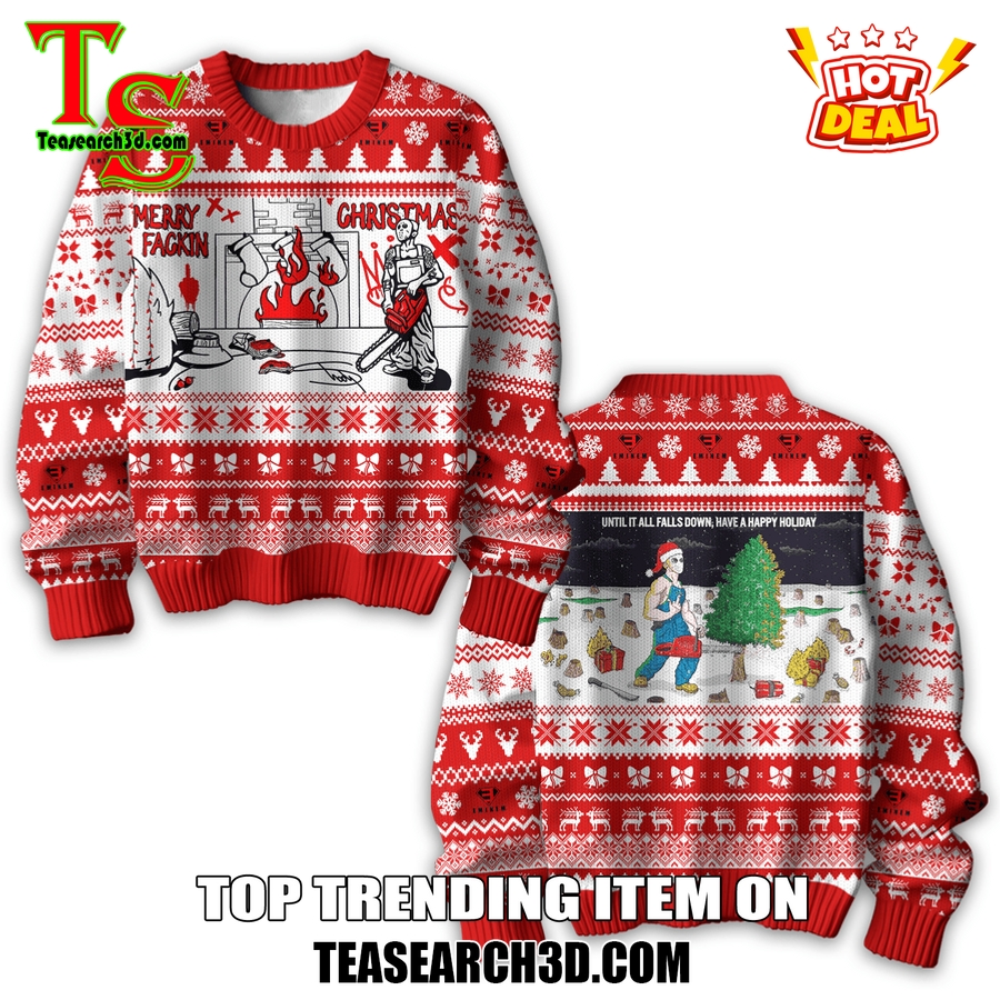 20 Best Winter Sweaters for 2024 On Teasearch3D 9 Eminem Merry Fackin Ugly Christmas Sweater