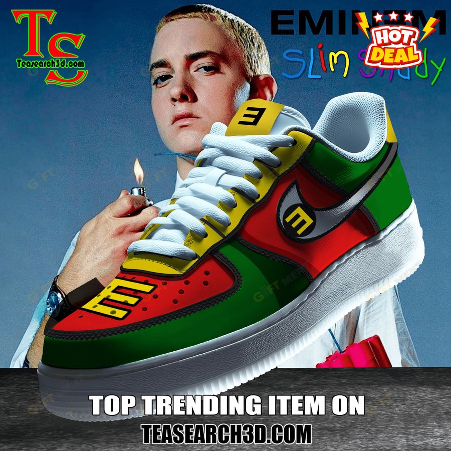 New Trending Sneaker Best Gift For Fans 8 Eminem Slim Shady Air Force Sneaker Shoes